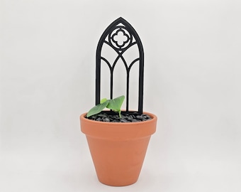 Gothic Window Plant Trellis, Biodegradable PLA Plant Stake