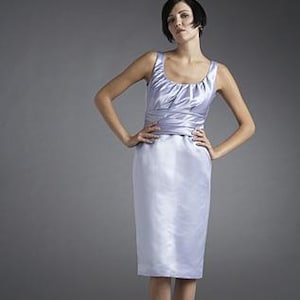 Lavendar dress, lavender satin dress, lilac dress for wedding, mother of the bride, spring special occasion dress,