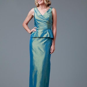 mother of the bride dresses jade green Berylove Women Dark Green Jacquard Mother of the Bride Dress with Belt A Line Shirt Neck 3/4 Sleeve Slit Wedding Guest Dress, Dark Green / US10 main image 0