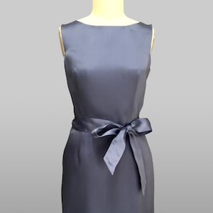 Periwinkle blue dress, classic dress, dark blue dress for wedding, silk organza dress, mother of the bride dress,