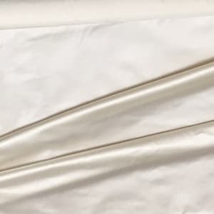 Silk Ivory Satin, Italian Silk Duchess Satin, warm off-white silk satin