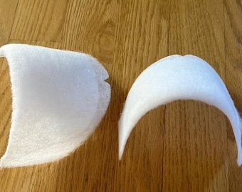 Set-in shoulder pads, 1/2" height, Fiber Foam, garment shoulder pads for dresses, jackets, suits, costumes