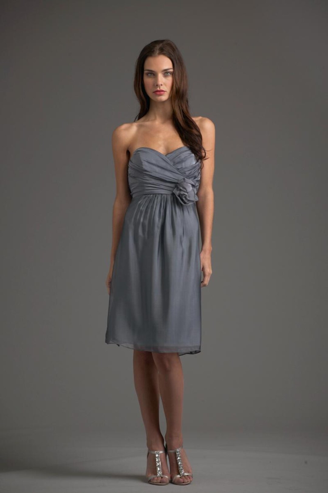 gray silk chiffon dress Grey Silk Chiffon Fabric/Dress  Lucia Kiel Portraits