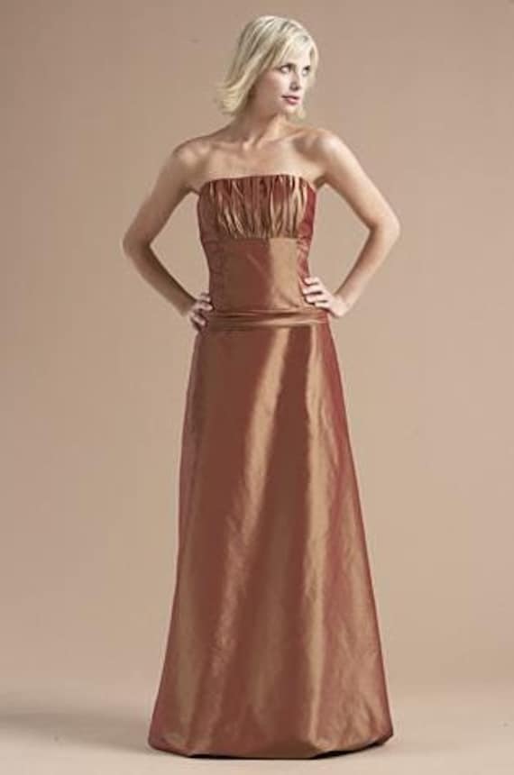 Autumn Brown Gown for Fall, Siena Brown Gown, Terracotta Dress, Reddish Brown  Gown, Strapless Gown for Fall, Burnt Orange Gown, A-line Gown - Etsy