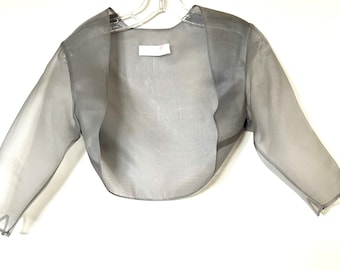 sachin and babi light blue dress Long Sleeve Grey Women Chiffon Bolero Shrug Cardigan Wrap Jacket Fitted  Cropped Open Front Evening Top Wrap Formal Wedding Dress Cover