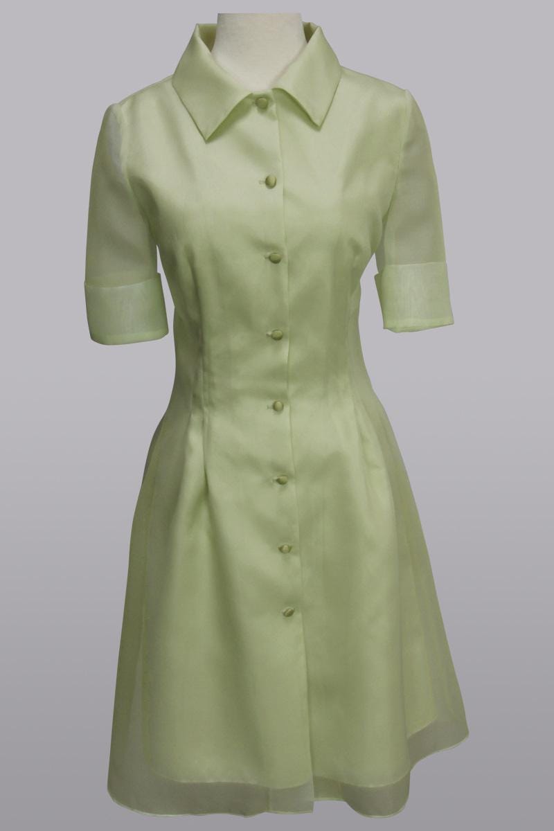 celery green dress Low U Dress in Celery
