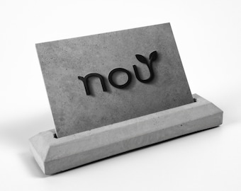 Minimalist concrete business card holder