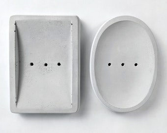 Porte-savon en béton | Porte-savon avec drain | Porte-savon minimaliste