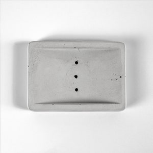 Concrete soap dish Soap holder with drain Minimalist soap dish image 8