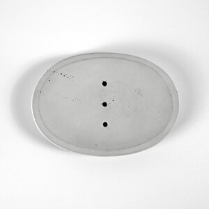 Concrete soap dish Soap holder with drain Minimalist soap dish image 9