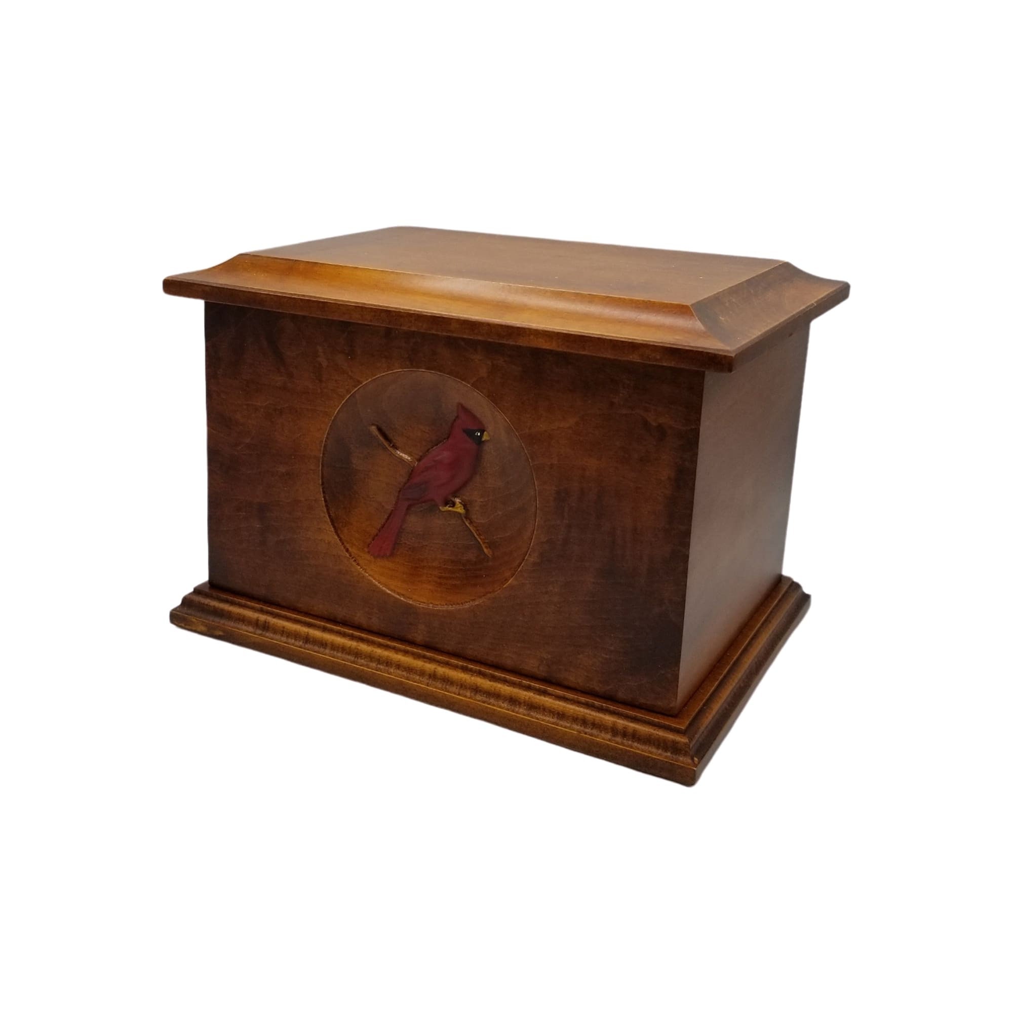 Maple Cardinal Urn With a Walnut Satin Finish Painted Etsy