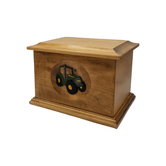 Maple Tractor Urn With a Huguenot Satin Finish Painted Green Etsy