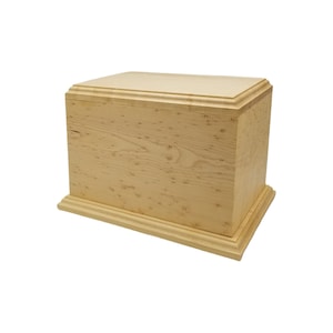 Handcrafted Birdseye Maple Urn - Natural Satin | Unique Memorial