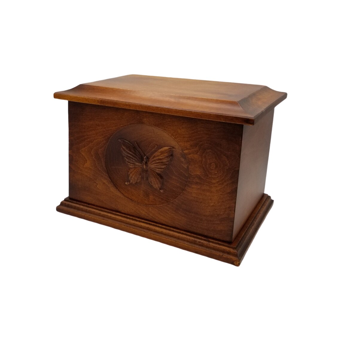 Maple Butterfly Urn With a Walnut Satin Finish Etsy