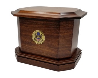 Poplar Military Urn With a Baronial Satin Finish