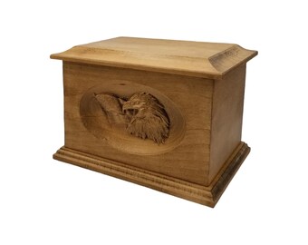 Groton Maple Flag Eagle Urn with a Huguenot Satin Finish