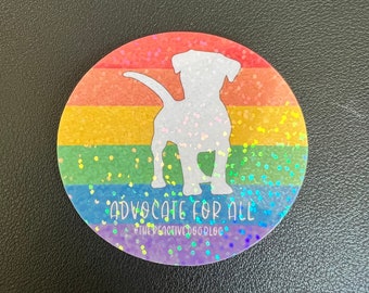 Holographic Advocate for All Pride Sticker