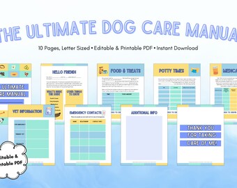 The ULTIMATE Dog Care Manual - Editable & Printable PDF!