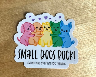 Small dogs rock sticker