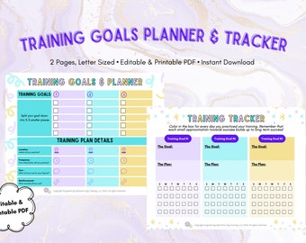 Training Planner and Tracker - Editable & Printable PDF!