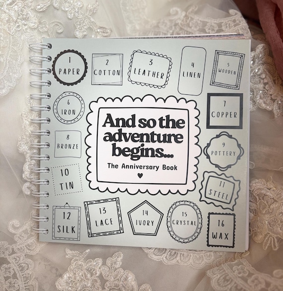 PRE-ORDER 3/8/26 : The Anniversary Book- Paper to Platinum (Year 1 to 70) -Keepsake-Journal- Traditional -1st Anniversary Paper Wedding Gift
