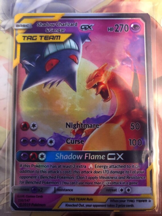 Charizard Gx Ex Pokemon Custom Card Vmax Dynamax Dracaufeu Etsy