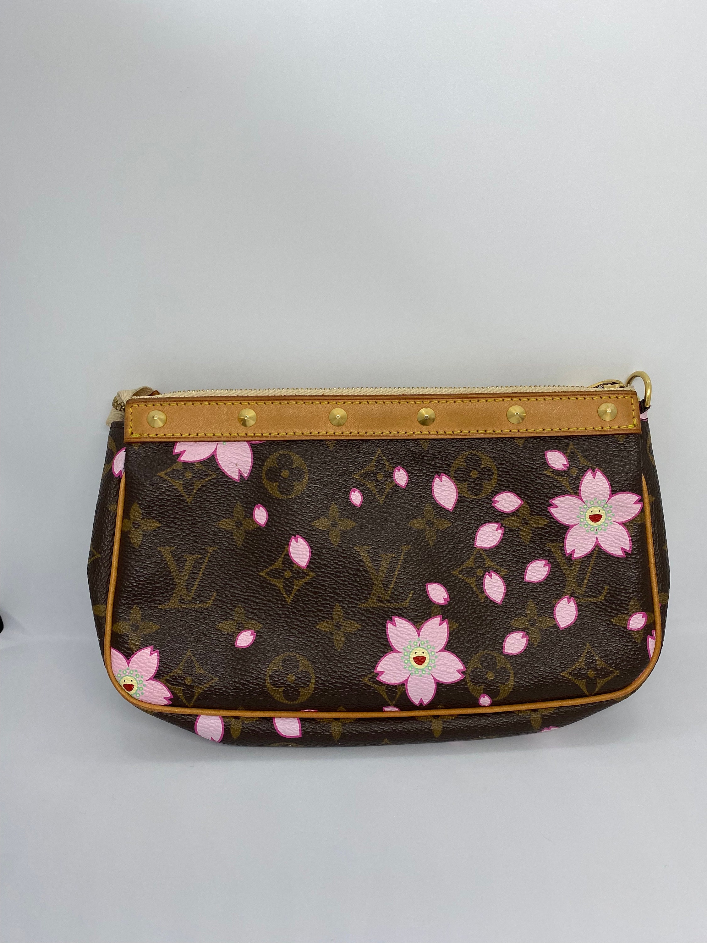 Preloved Louis Vuitton x Takashi Murakami Monogram Cherry Blossom Pochette Accessoires AR0033 92123 Off Flash