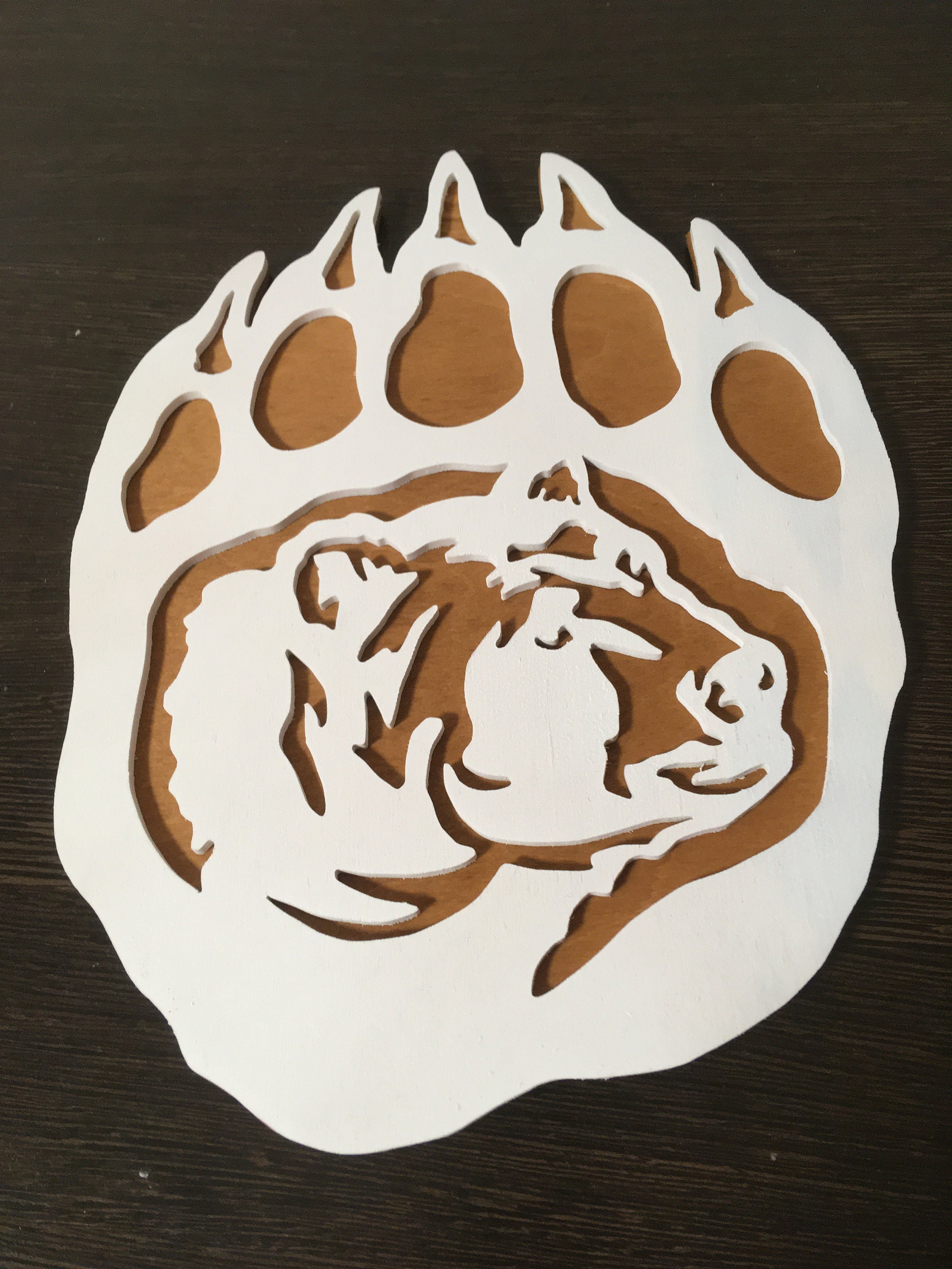 Bear Scroll saw pattern pdf. Panels on the wall. Etsy