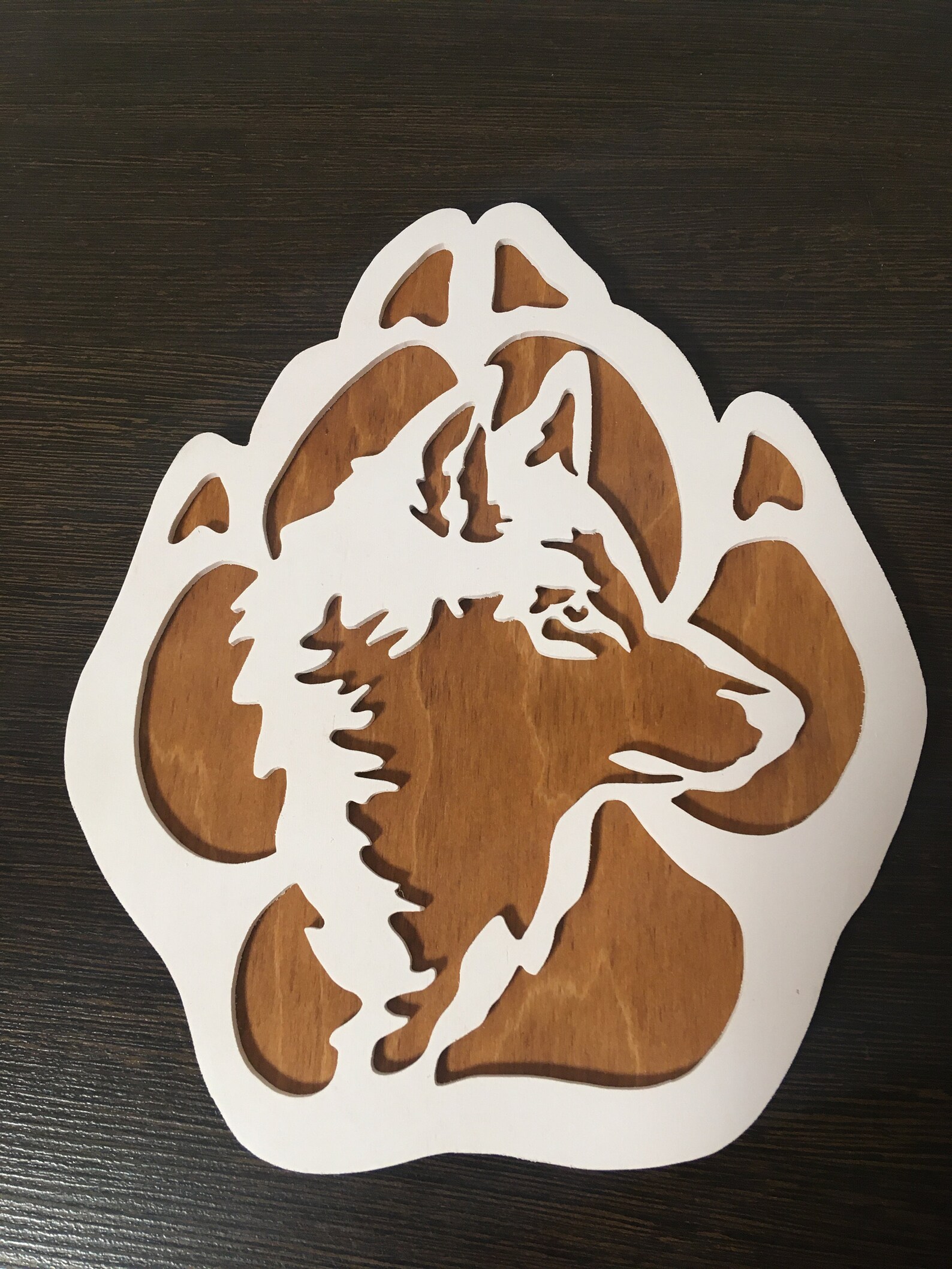 WolfScroll saw pattern pdf. Panels on the wall. Etsy