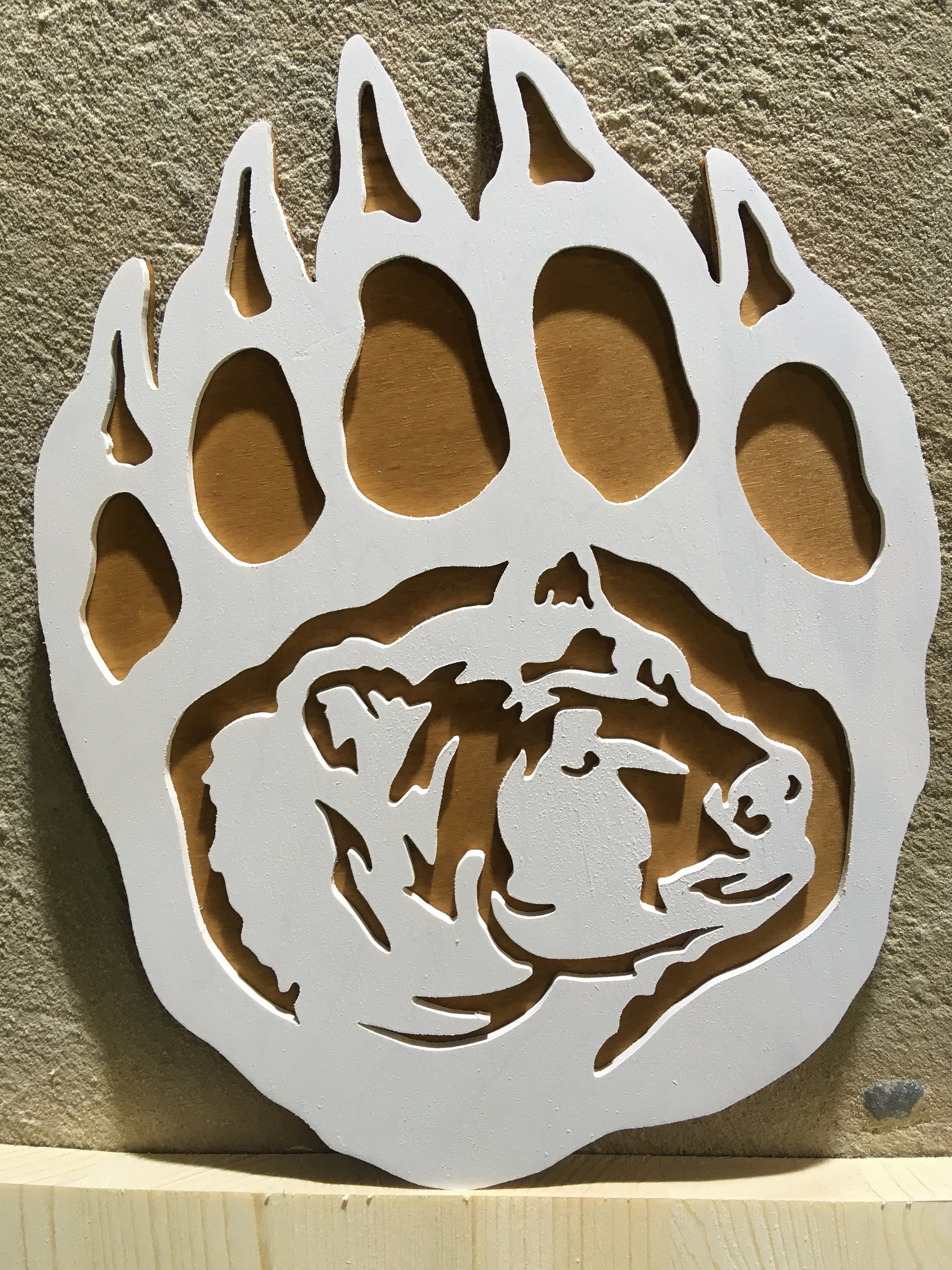 Bear Scroll saw pattern pdf. Panels on the wall. Etsy