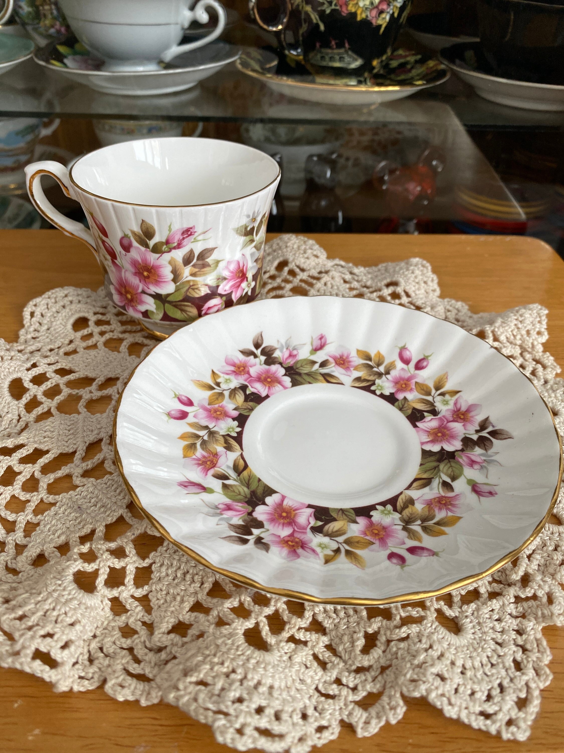 Royal Stafford Bone China Made in England blossom flowers tea Etsy