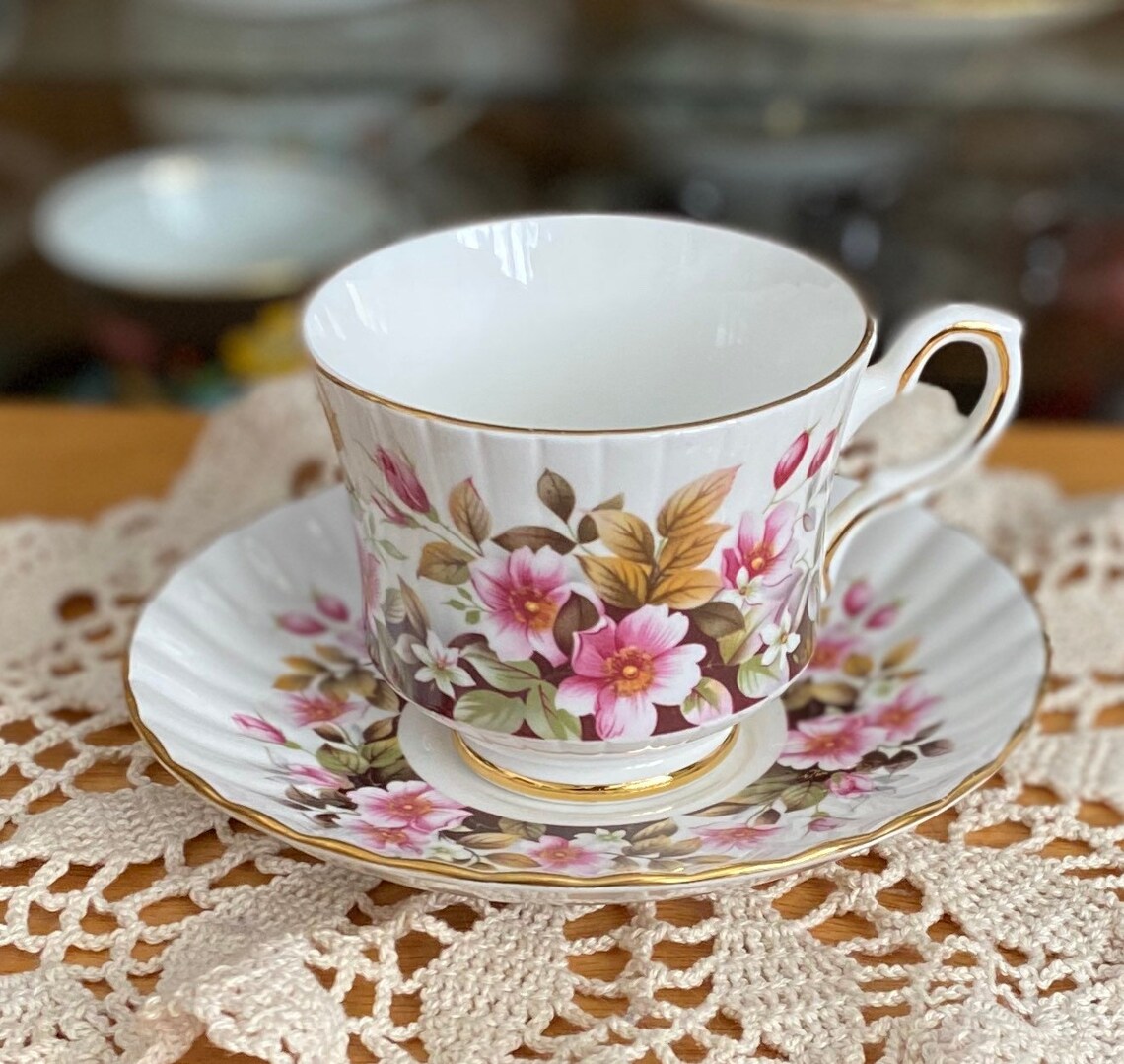 Royal Stafford Bone China Made in England blossom flowers tea Etsy