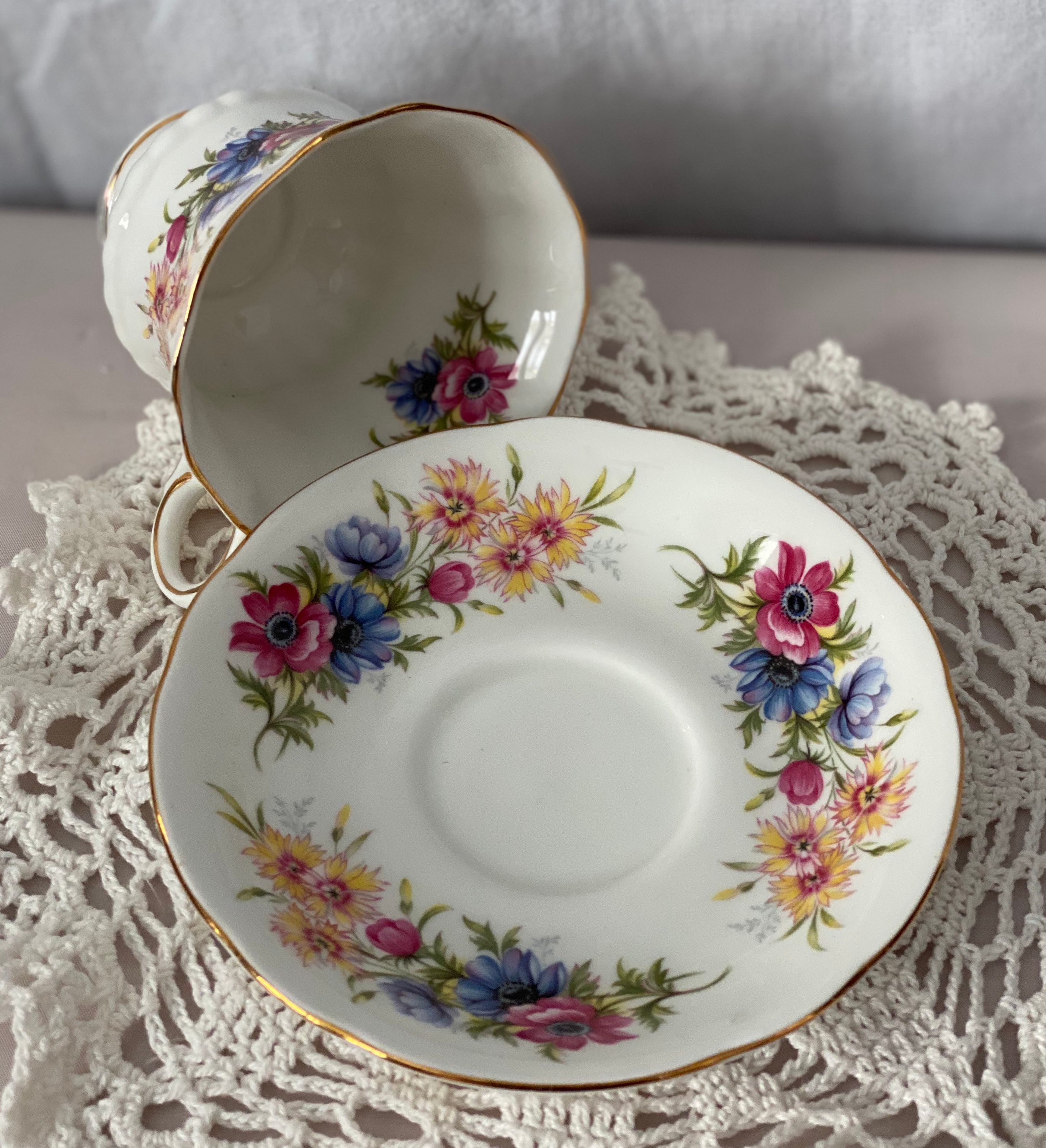 Paragon fine bone china England Teacup & Saucer Flower Etsy