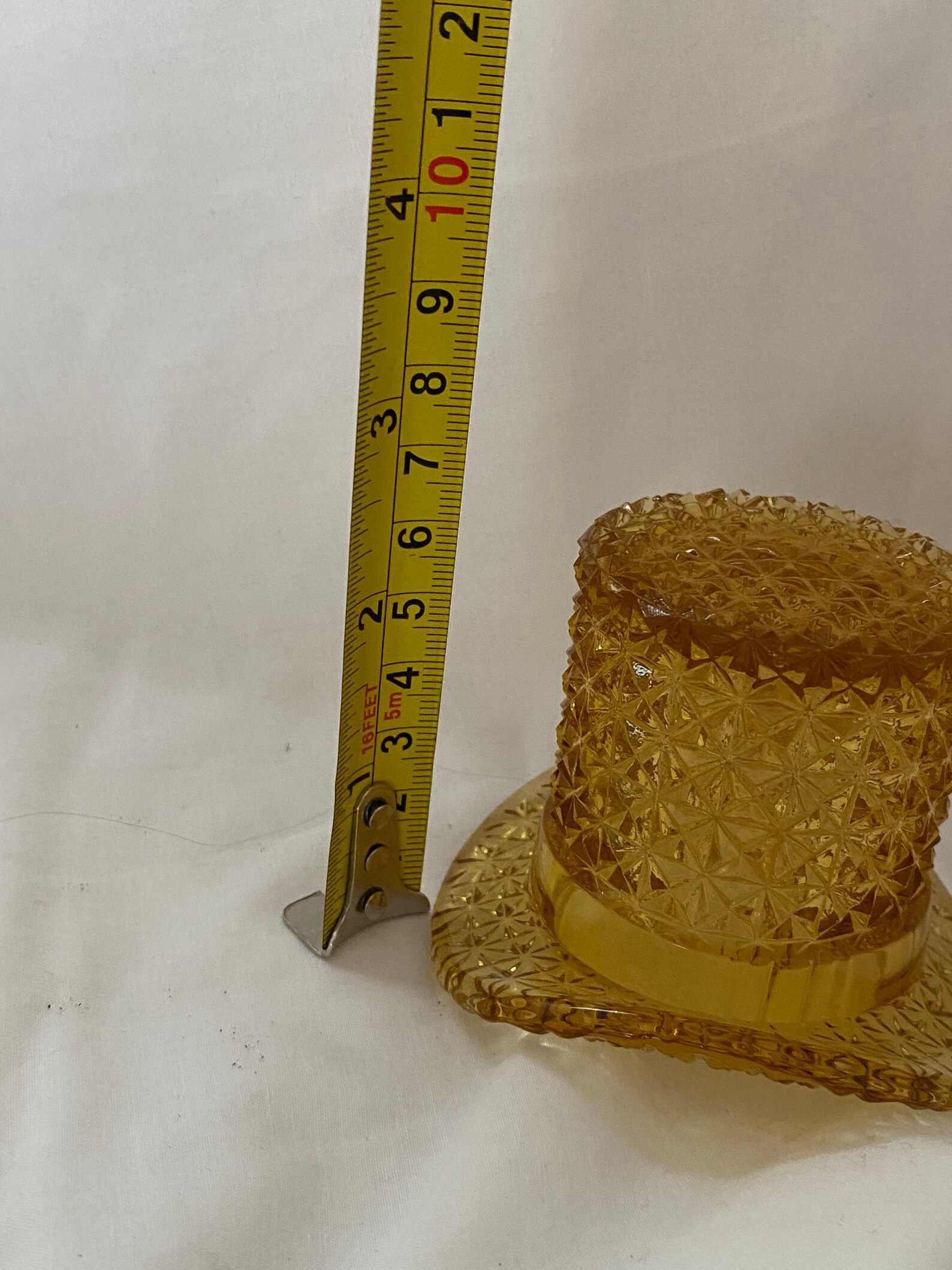 Vintage Fenton Glass Amber small hat toothpick holder Daisy Etsy