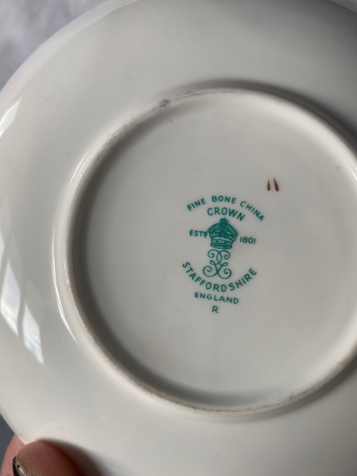 Signed Crown Staffordshire Fine Bone China Est 1801 England Etsy Canada