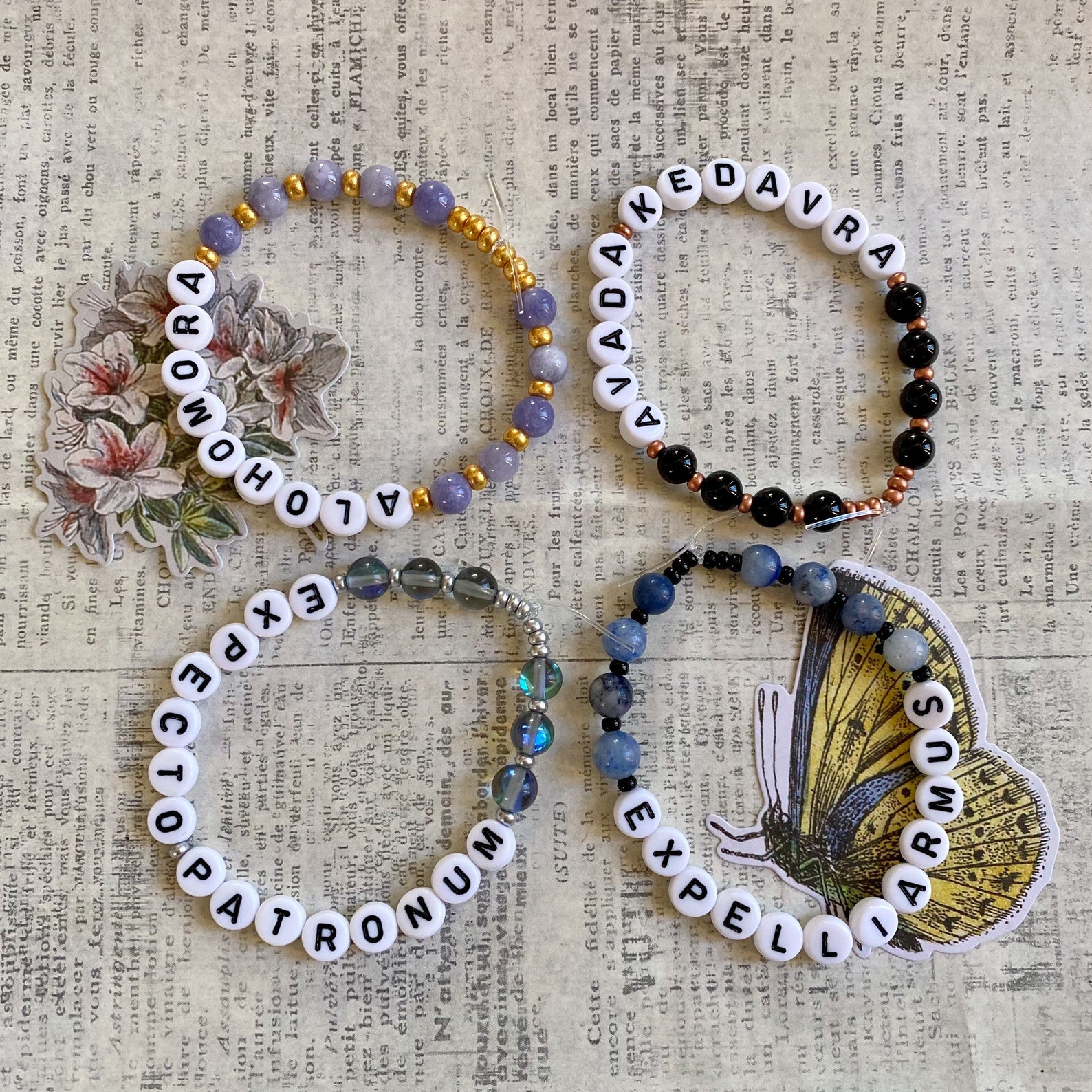 Harry Potter Inspired Spell Beaded Bracelets Made with Etsy
