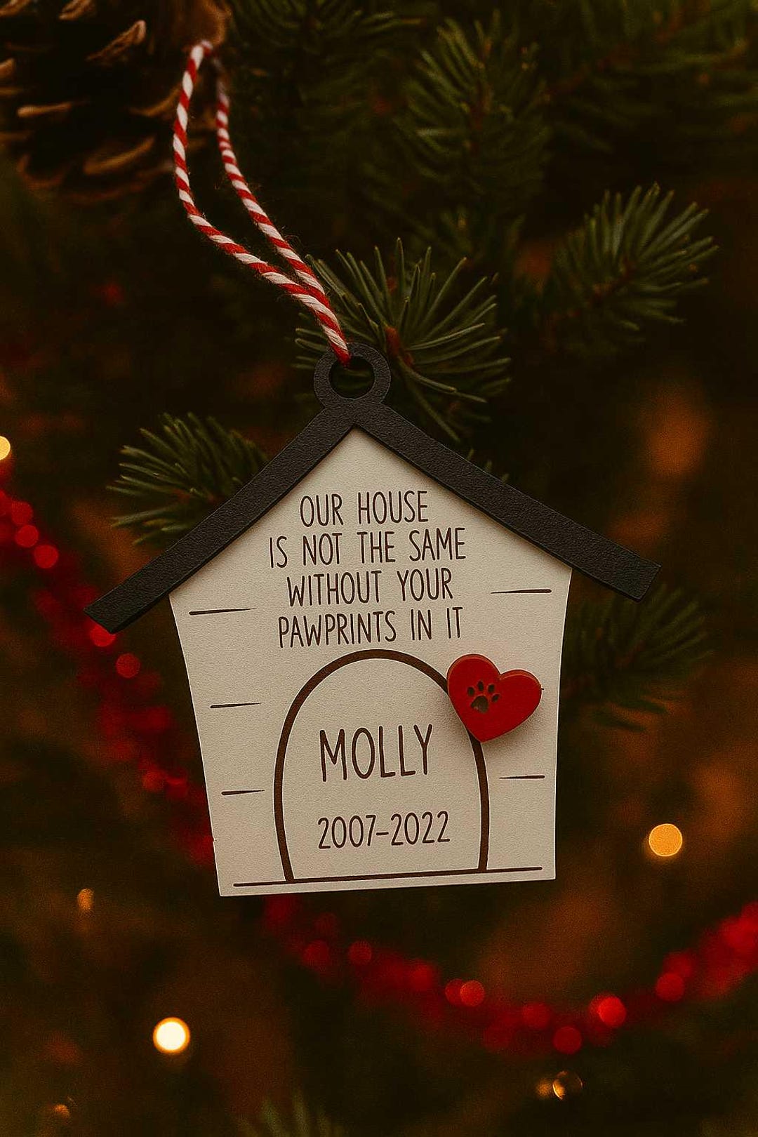 Personalized Pet Memorial Ornament – Custom Dog or Cat Remembrance ...