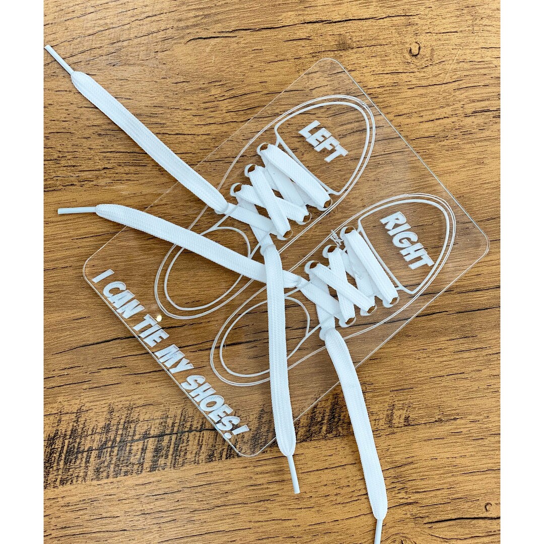Acrylic Learn to Tie My Shoes Dry Erase Board Shoe Tying Etsy