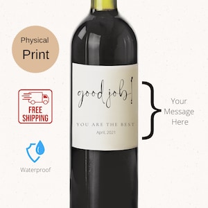 PRINTED Custom Wine Labels | Personalized Birthday Gift | Anniversary  Gift | Wedding  Gifts |  Liquor Labels | Wine Label | Bottle Label