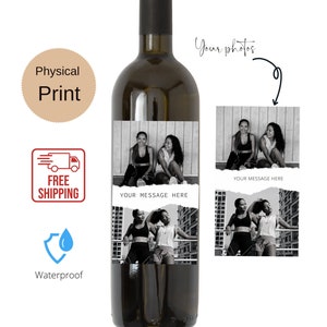 PRINTED Custom Wine Label, Unique, Personalized Gift, Birthday Gift, Wedding Gift