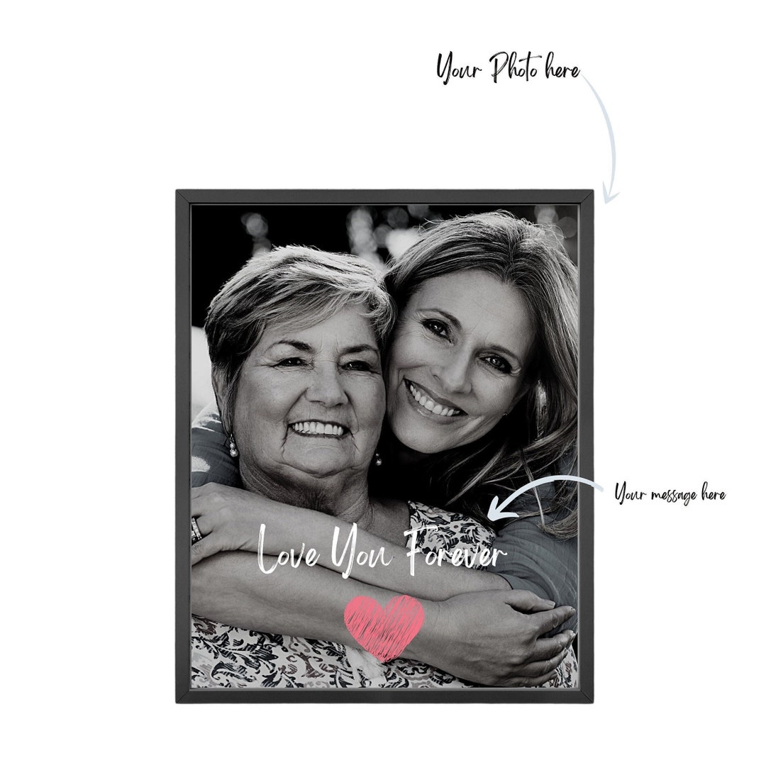 PRINTED and FRAMED Custom Photo Personalized Gift Text on Etsy