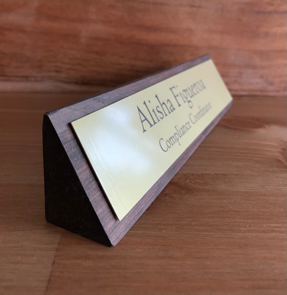 Desk Name Plate Metal plaque Personalized Desk name Plate Etsy