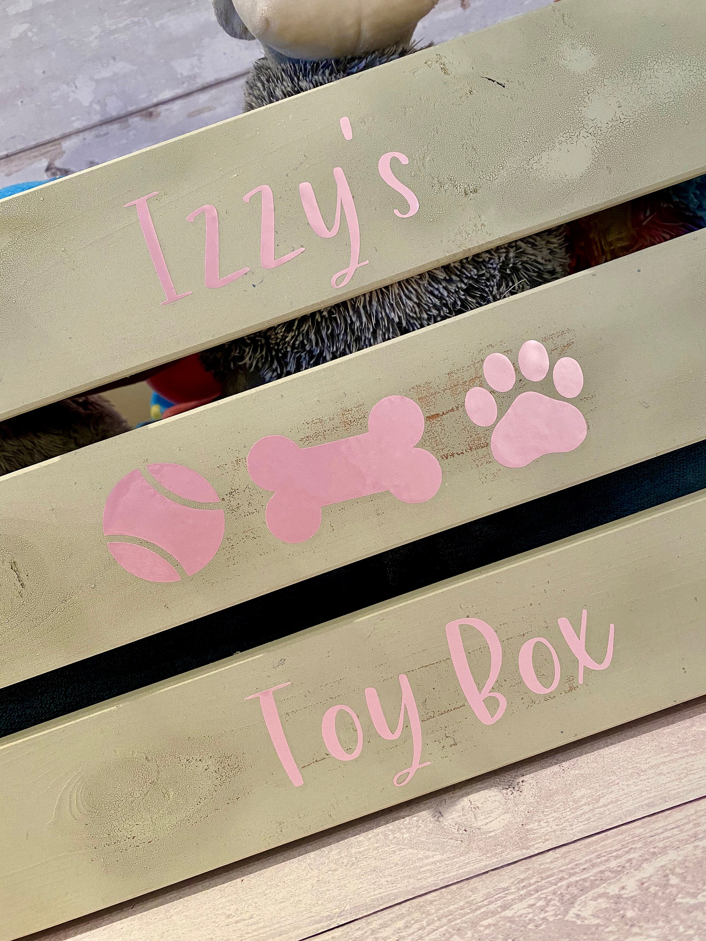 Dog Toy Box Decal / Pet Toy Box Decal / Toy Box Decal / Etsy