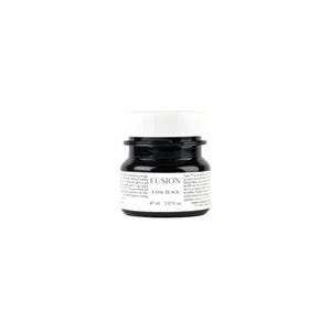 May include: A small black jar of Fusion Mineral Paint in the color Coal Black. The white label features the text Fusion, Coal Black, 67 mL, and 2.27 fl. oz. The jar has a white screw-top lid and contains a dark liquid paint product.