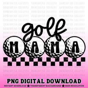 Rutig golfmamma PNG: Retro golfmamma-skjortdesign (digital nedladdning) bild 1