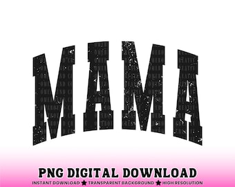 Varsity Mama PNG: shirtontwerp voor verontruste collegiale moeder (digitale download)