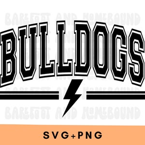 Varsity Bulldogs SVG PNG: Mascot Shirt Design Cut File