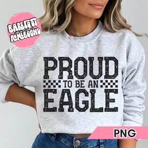 Distressed Eagles Mascot PNG: Retro School Spirit Design (Digital Download)
