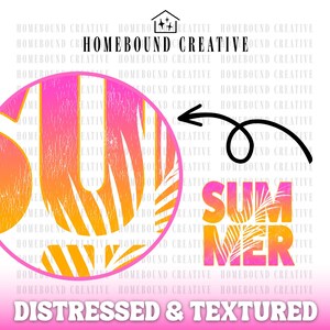Neon Summer PNG: Sun Palm Trees Summertime Shirt Design (Digital Download) image 3