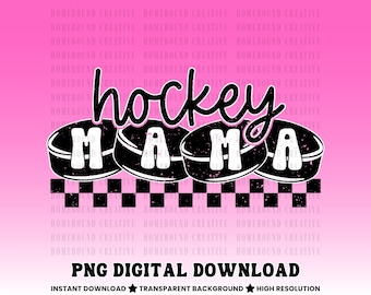 Hockey Mama PNG - Sport Mama Shirt Design (Digitaler Download)